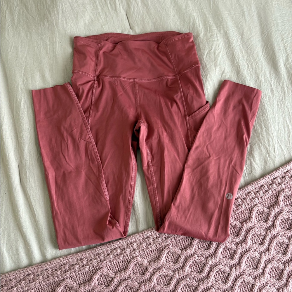 Lululemon Athletica Pink High-Waist Leggings